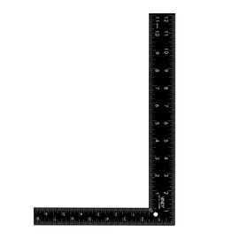 VINCA Carpenter Framing L Shape Square, SCLS-1208BK 8 inch x 12 inch, Steel Black Finished