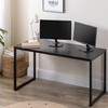 ZINUS Jennifer 55 Inch Black Frame Desk, Computer Workstation, Office