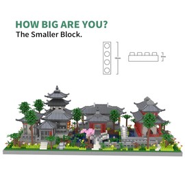 Kadablk Architecture Chinese Style of Suzhou Garden,Set 2 Center of Courtyard,Micro Block,Classical Famous Building Block Set,Asian Cultures,3888 PCS for Adults and Teens