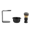 3 PCS Professional Men Shaving Brush Stand Holder Bowl Set