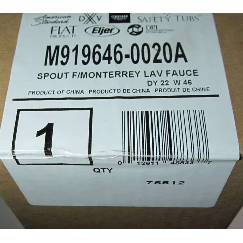 AMERICAN STANDARD M919646-0020A F/MONTERREY LAVATORY FAUCET SPOUT POLISHED CHROM