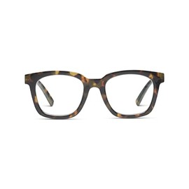 Peepers by PeeperSpecs Women's to The Max Square Blue Light Blocking Reading Glasses, Tortoise, 49 + 3