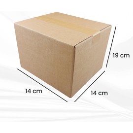 Cardboard Box 14 x 14 x 19 cm: Options 14 x 14 x 5 -> 14 x 14 x 20 - Set of 10 Single Wall - Small Packaging Boxes Shipping Box for Shipping, Packaging, E-Commerce, Gifts, Packaging