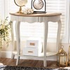 Baxton Studio Cordelia Console Table in White and Natural Brown