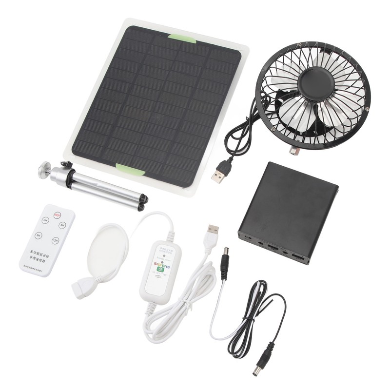 Solar Panel Fan 20W 2350RPM Ventilation Fan 6in Exhaust Fan