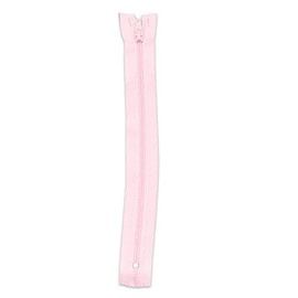 Panini Tessuti, Nylon Fixed Zipper with Small Grain, Fixed Spiral Zip, 100% Polyester, Size: 20 cm, 1 qty = 1 zipper, for Clothing and Accessories (Pink Baby 512)