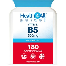 Vitamin B5 Pantothenic Acid 500mg 180 Capsules, 6 Months Supply, 8,333% NRV