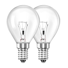 EVOGES 40W Oven Bulb E14 Screw - Heat Resistant, 300°C Tolerant, Warm White, Pack of 2 – Compatible with Bosch, Neff, Siemens, Zanussi