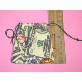 MONEY DRAWING MOJO BAG- -3" X 3"- GRIS-GRIS- SPELL BAG-COTTON