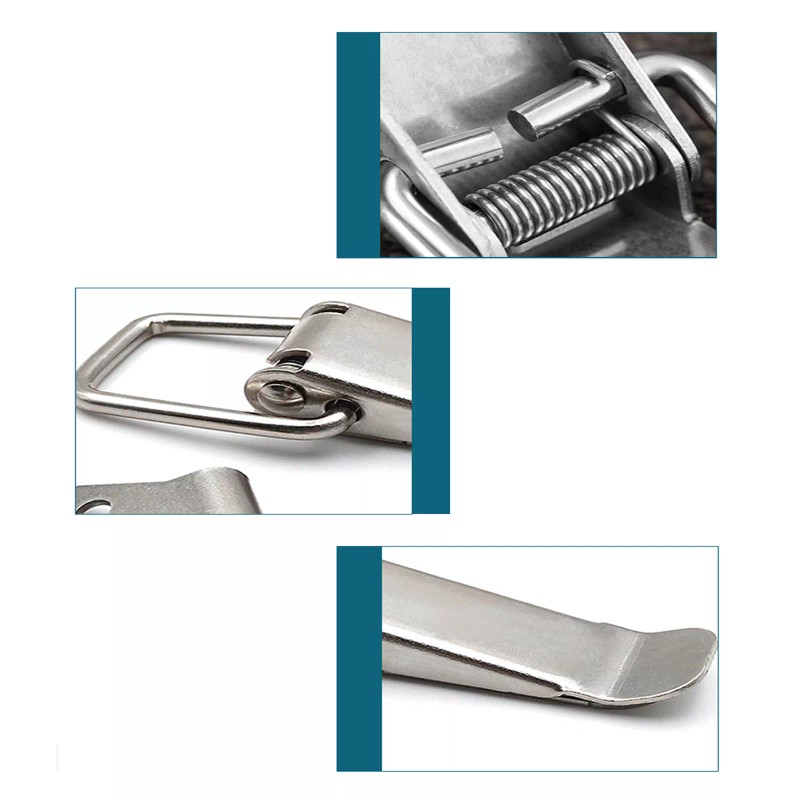 FixtureDisplays 2PK Cabinet Boxes Spring Loaded Latch Catch Toggle Hasp