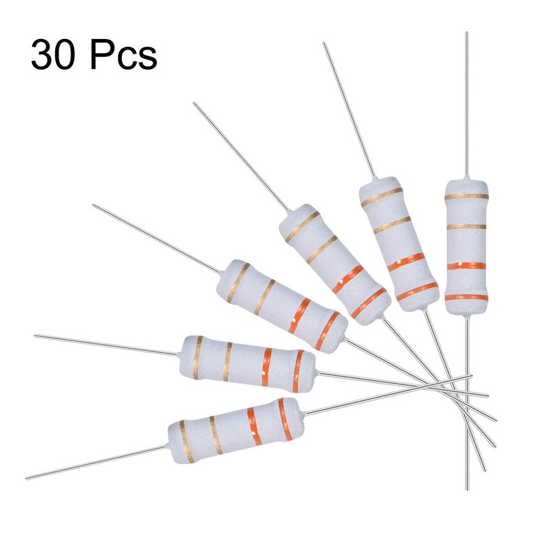 sourcing map Pack of 30 Metal Oxide Film Resistor, 5%