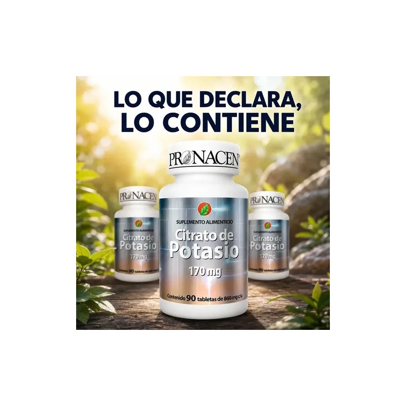 Citrato Potasio Pronacen Suplemento Tabletas Naturales
