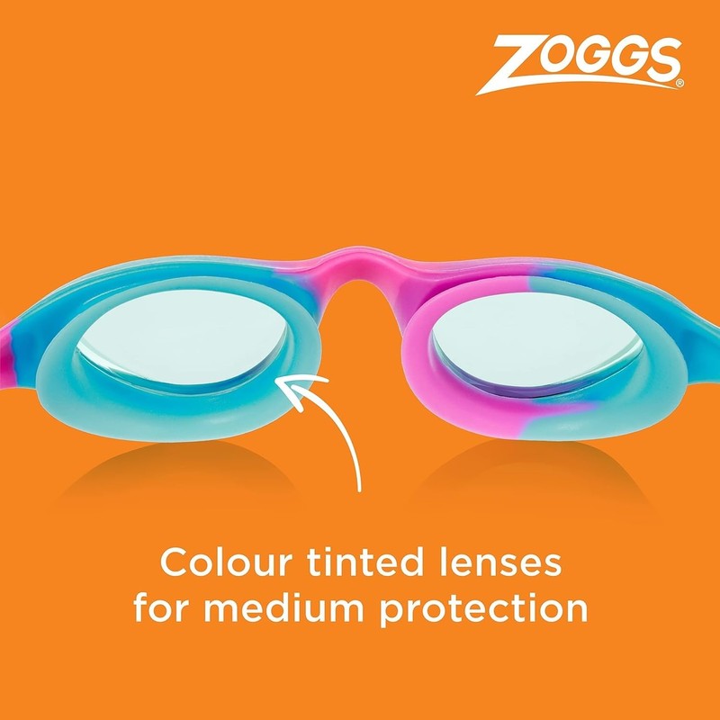 Zoggs Unisex-Youth Super Seal Junior Schwimmbrillen, Pink/Blue/Tint, Einheitsgröße