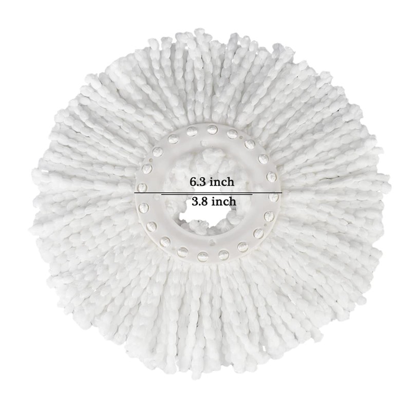 Spin Mop Head Refill, Universal 360° Replacement Mop Heads, 6