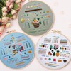 DEMIUKO 3 Sets Embroidery Kit for Beginners Embroidery DIY Set
