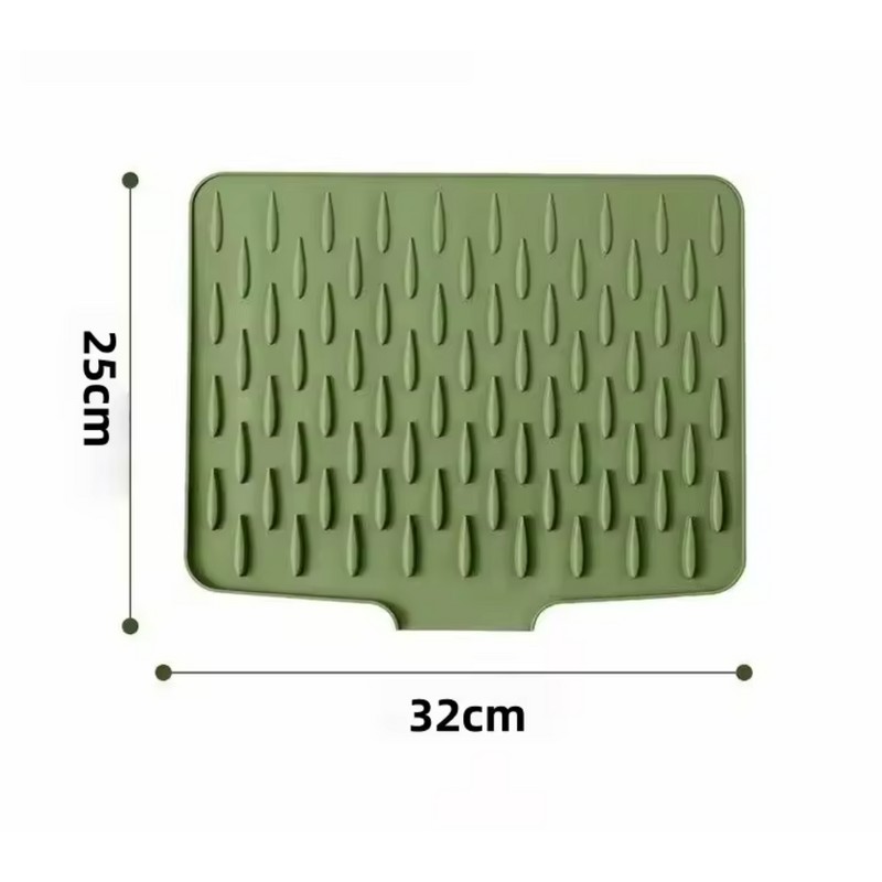 Silicone Dish Drying Mat for Kitchen Countertop - Heat Resistant