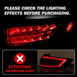 JSBOYAT LED Tail Light Assembly Replacement w/o DRL Strip for 2015 to 2018 Ford Edge OE Rear Taillight Brake Tail Lamp (Right Passenger Side)