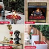 GasSaf Red Fire Glass Beads for Outdoor Fire Pit, Fireplace,