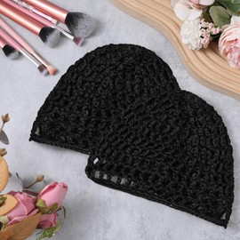 YUXIANLB Pack of 4 Mesh Hair Net Made of Viscose Soft Sleeping Cap, Breathable Night Cap for Curl Care, Showers, Hair Care, Natural Curls, Frizzy Hair, Hair Protection for Night at Home