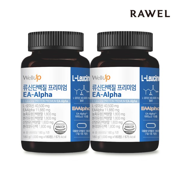 Roel [Onsale] Roel Well-Up Leucine Protein Premium EAAlpha (1,000mg / 로엘 [온세일]로엘 웰업 류신단백질 프리미엄 EAAlpha (1,000mg X 180정) 2통, 로엘 류신단백질 프리미엄 EAAlpha 2통