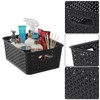 Gainhope 12 Packs Plastic Baskets with Handle, Woven Storage Organizer