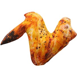 KIMISS 3D Chicken Leg Pillow Plush Toy, 20cm Simulation Food Chicken Leg Plush Toy Chicken Wing Drumstick Fried Pillow Cushion Soft Throw Pillow Home Decor Birthday Gift (2)