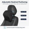 Memory Foam Car Neck Pillow with Adjustable Headrest Strap, Removable