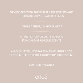 ETLEÉ Vanilla & Musk Eau de Parfum 0.34oz, Long Lasting Perfume Inspired by Phlr Vanilla Skin, Floral Fruity Gourmand Notes With Amber, Sandalwood, Cypress & Orchid, Luxury Fragrance for Women & Men