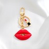 Red Lip and Lipstick Charm Keychain Purse Charm for Women