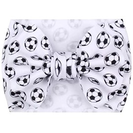 Sarlonter Soccer 7" Bow Headwrap for Baby Girls upto 4 years