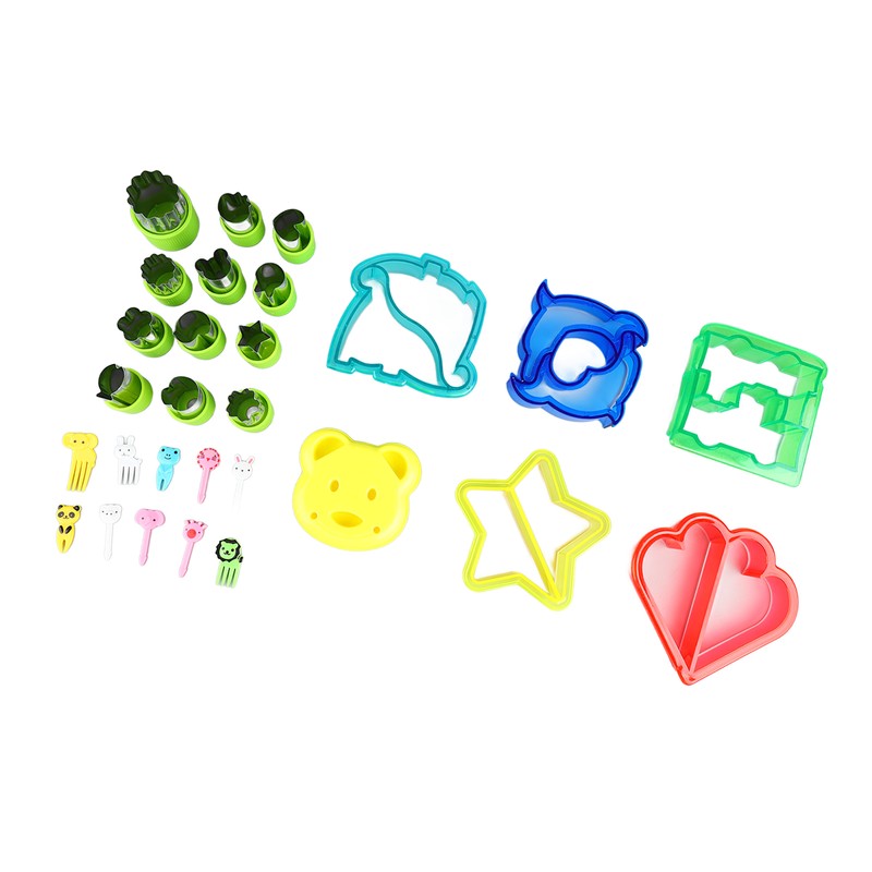 6PCS Sandwich Cutters 12PCS Cookie Vegetable Fruit Cutter Shapes Set