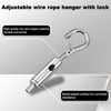 SPEEDWOX 6 Pcs Adjustable Hooks Steel Wire Rope Hanger, Portable