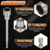 sourcing map 5pcs Nut Driver Drill Bit 17mm Metric Impact