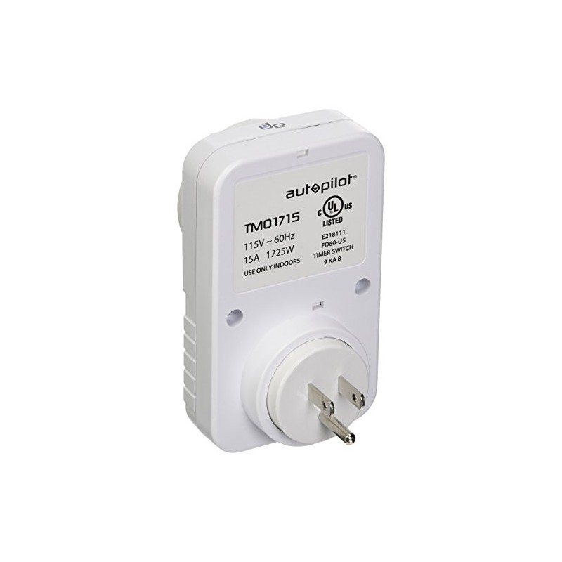 Autopilot TM01715 7-Day Grounded Digital Programmable Timer, 1725W, 15A, 1