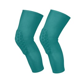 AMmao Teal Sports Knee Pads Youth Volleyball Basketball Knee Pads Long Leg Sleeves Braces Compression Wrestling Knee Pads for Boys Girls Football Dance Yoga