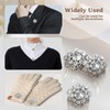 6 Pcs Rhinestone Button Cover Decorative Button Cover Clip Easy