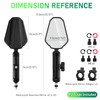 DREAMIZER Adventure Motorcycle Mirrors 8mm 10mm Motorbike Side Mirror, Universal