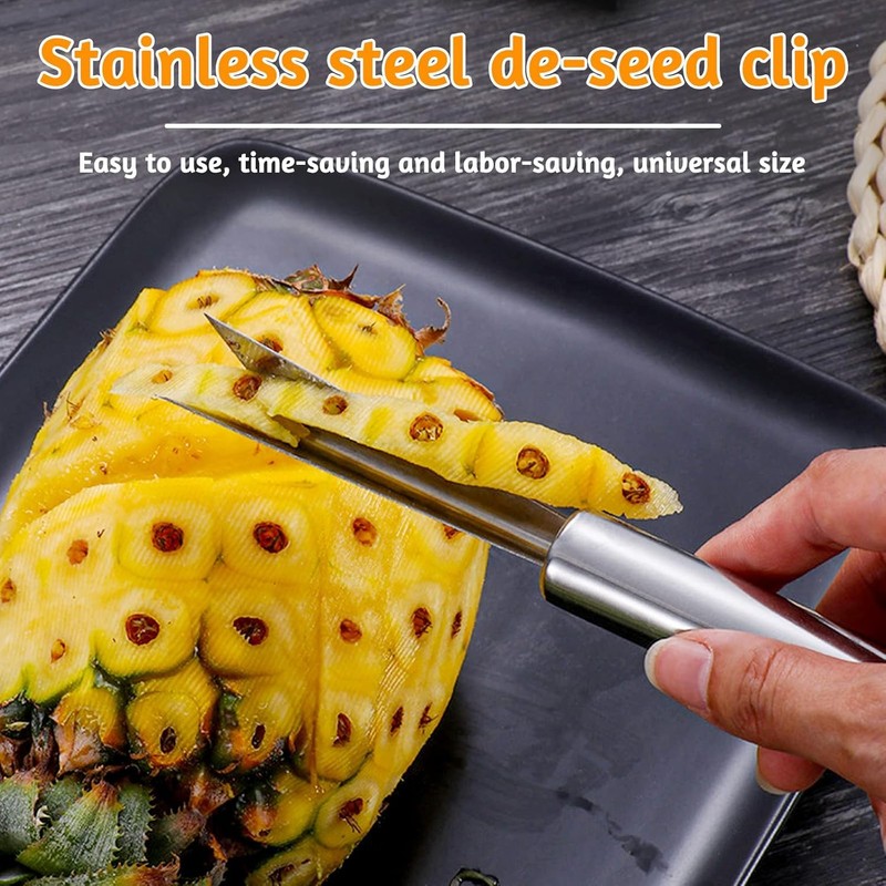4PCS Pineapple Eye Peeler Remover Tool, Stainless Steel Pineapple Eye