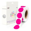 PARLAIM 1000 Pack, Fluorescent Pink Dot Stickers 1 inch Round