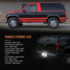 StylinPro LED License Plate Light - Silver Tag Lamp Assembly with Clip Retainer 1992 to 1994 Blazer 1988 to 2001 C/K1500 1992 to 1999 Suburban Tahoe GMC Sonoma Yukon, 2 PCS, 6000K White