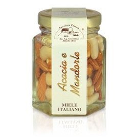 Apicoltura Cazzola Italy - Almonds and Acacia Honey - Jar of 130 g (Pack of 2 Galss Jars)