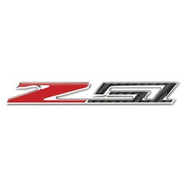 C6, C7, C8 Corvette Z51 Badge Emblem Domed Decal - Carbon Fiber Look w/Chrome Trim for 2005-2024 Corvettes (6 inch)