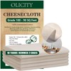 Olicity Cheesecloth Bulk,Grade 100,3x30Ft, 90 Sq Feet,Hemmed Long Edges Cheese