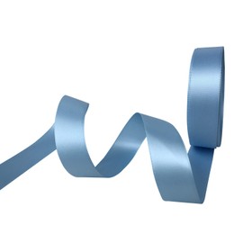 QIANF 1 1/2 Inch Wide Double Face Satin Ribbon No Fading Woven Ribbon - 25 Yard (308-Sky Blue)