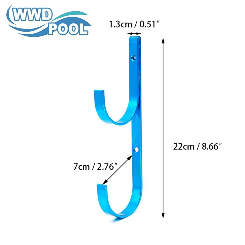 WWD POOL Swimming Pool Aluminum Pole Hanger Set, Blue, 1-Pack