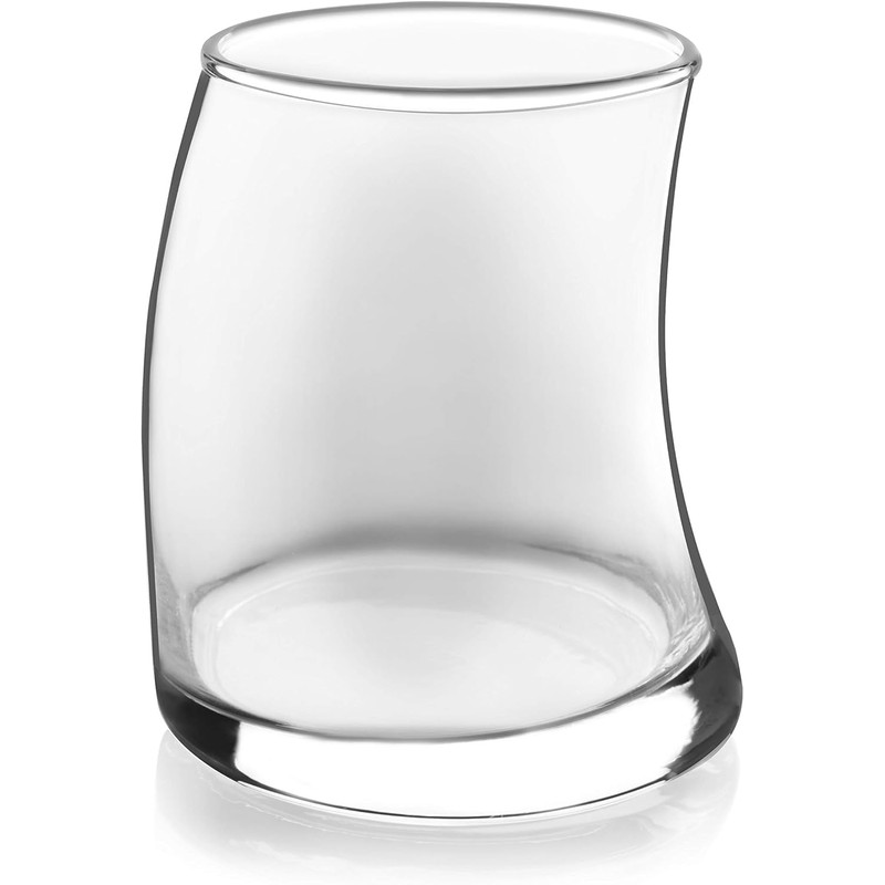 Libbey Swerve Drinking Glasses Set of 16, Chip-Resistant Tumbler and