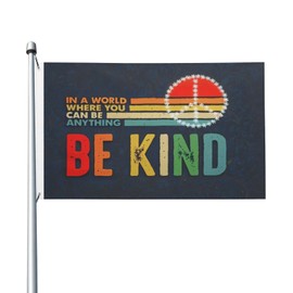 Hippie Peace Flag 3x5 Ft Flags Decor Double Sided Large Banner For House Yard Outsides Indoor Holiday Decoration World Peace Sign Symbol Banner With 2 Brass Grommets