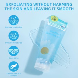 Chamomile Blackhead Cleansing Gel, Purifying Exfoliating Gel for Blackheads & Pores, Deep Cleansing Moisturizing Gels for face, Gentle Exfoliator Deep Cleaning Skin, 170g/5.99 OZ