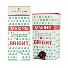 Making Spirits Bright Wine Box Cover, Cleverly-Designed Packaging for Boxed Wine, Cool Box Covers for All Occasions, Light, Portable, Decorative