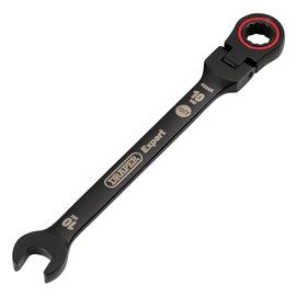 Draper Expert HI-TORQ® Metric Flexible Head Ratchet Combination Spanner Black - 10mm